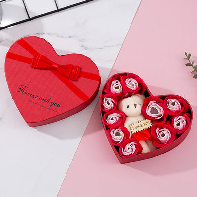 Heart-Shaped Rose Red Gift Box New Year Christmas Gift Box Valentine'S Day Christmas Gift Mother'S Day Birthday Gift